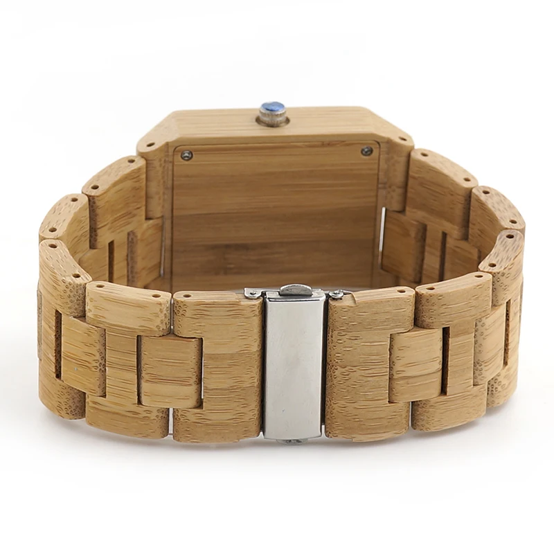 BOBO BIRD L22 Square Wood Wristwatch Mens Watches Top Luxury Brand Rectangle Design And Wooden Band Watch Fashion Montre Homm