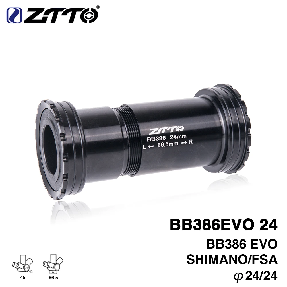 

ZTTO BB386 EVO 24 Adapter bicycle Press Fit Bottom Brackets Axle for MTB Road bike Shimano FSA 24mm Crankset chainset