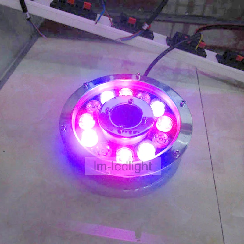 RGB LED piscina luz 12 V 12 W IP68 LED luz subacuática caliente/neutral/frío blanco rosa amarillo azul Piscina