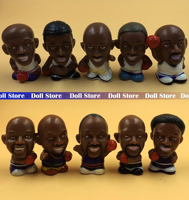 5cm 10PCS/LOT Plastic Q version NBA member action figure set kids toys