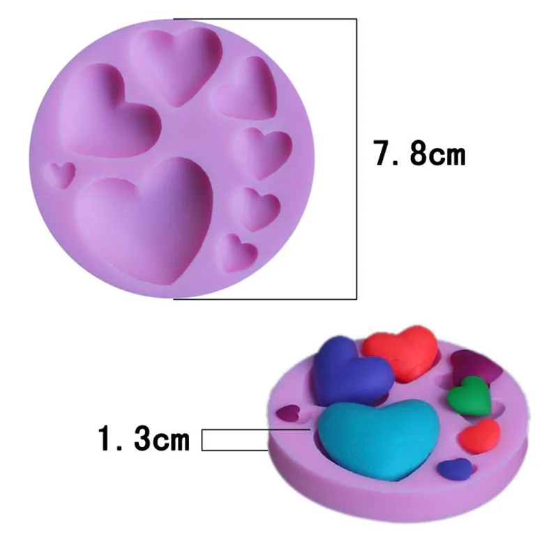 3D Любовь Сердце Форма торт декоративные силиконовые формы помадка форма для печенья, шоколада конфеты торт пудинг формы DIY выпечки Инструменты