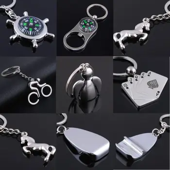 

Men Creative Alloy Metal Keyfob Car Keyring Keychain Compass Key Chain Ring Gift #kui