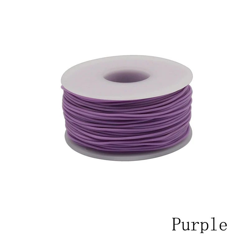 50 meters silicone wire 30AWG wire diameter 0.8mm stranded wire tinned copper wire and cable 10 colors optional DIY - Color: purple