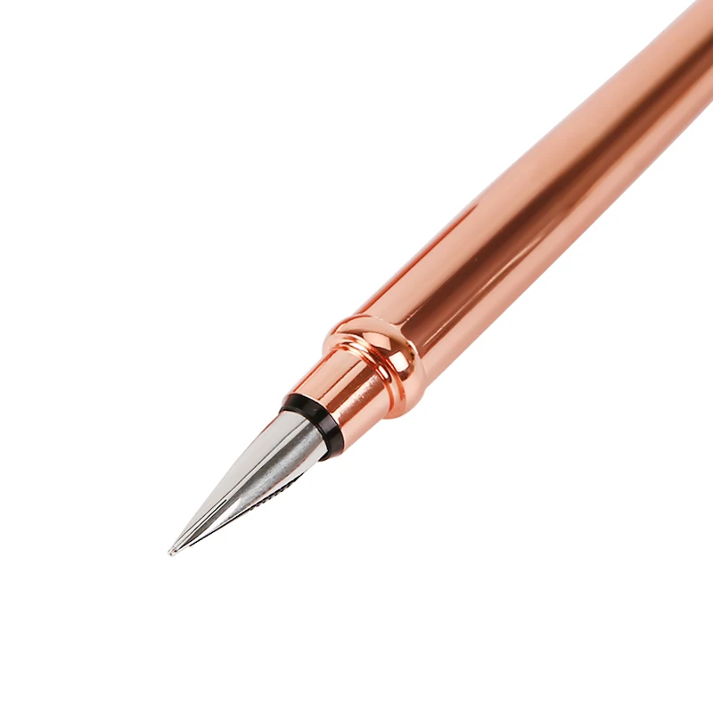 Модное элегантное розовое золото 0,5 мм 0,38 мм авторучка с подарочной коробкой высококачественные металлические чернильные ручки для студенток женщин письма канцелярские принадлежности