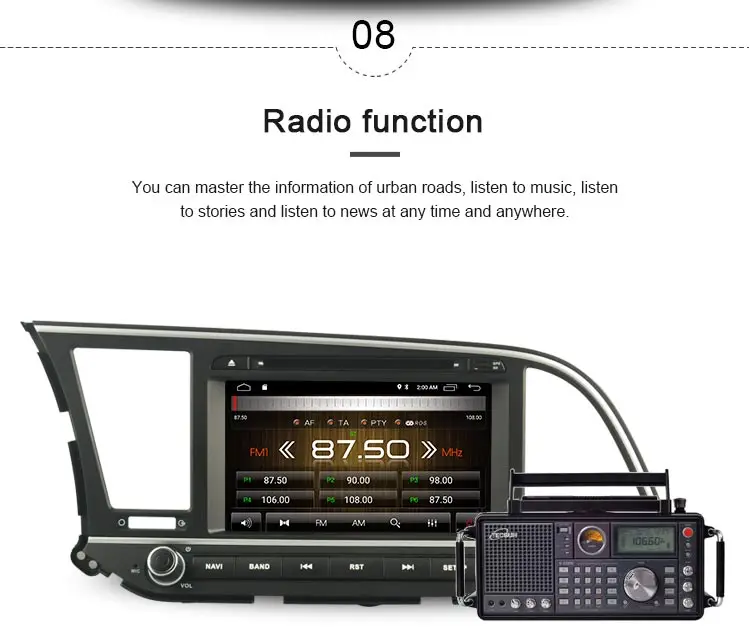 Top JDASTON Android 9.1 Car DVD Player For Hyundai ELANTRA 2016 2017 WIFI GPS Navigation 2 Din Car Radio Stereo Multimedia RDS Map 9