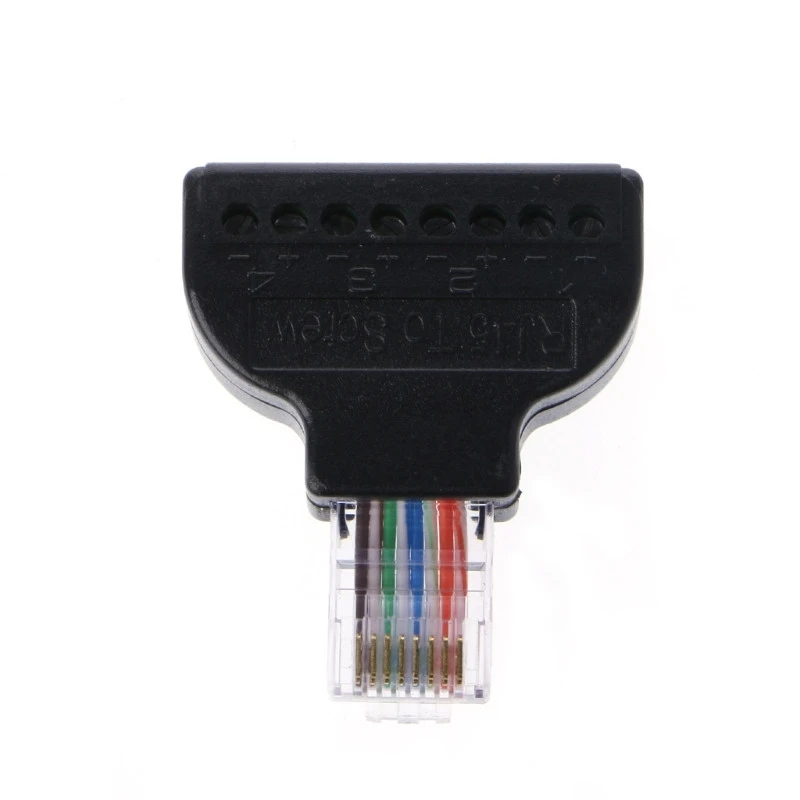 ESCAM RJ45 Ethernet Мужской до 8 Pin AV терминал винт адаптер Блок преобразователя разъем для камеры видеонаблюдения
