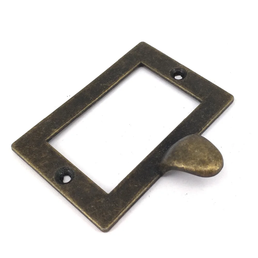 73mm*62mm Antique Bronze Finger Knobs Cupboard Frame Handle Drawer Handles File Name