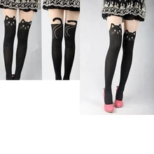 Женские леггинсы, весенние, до колена, эластичные, бархатные, обтягивающие брюки, супер тонкие, котенок, кошка, леггинсы для женщин