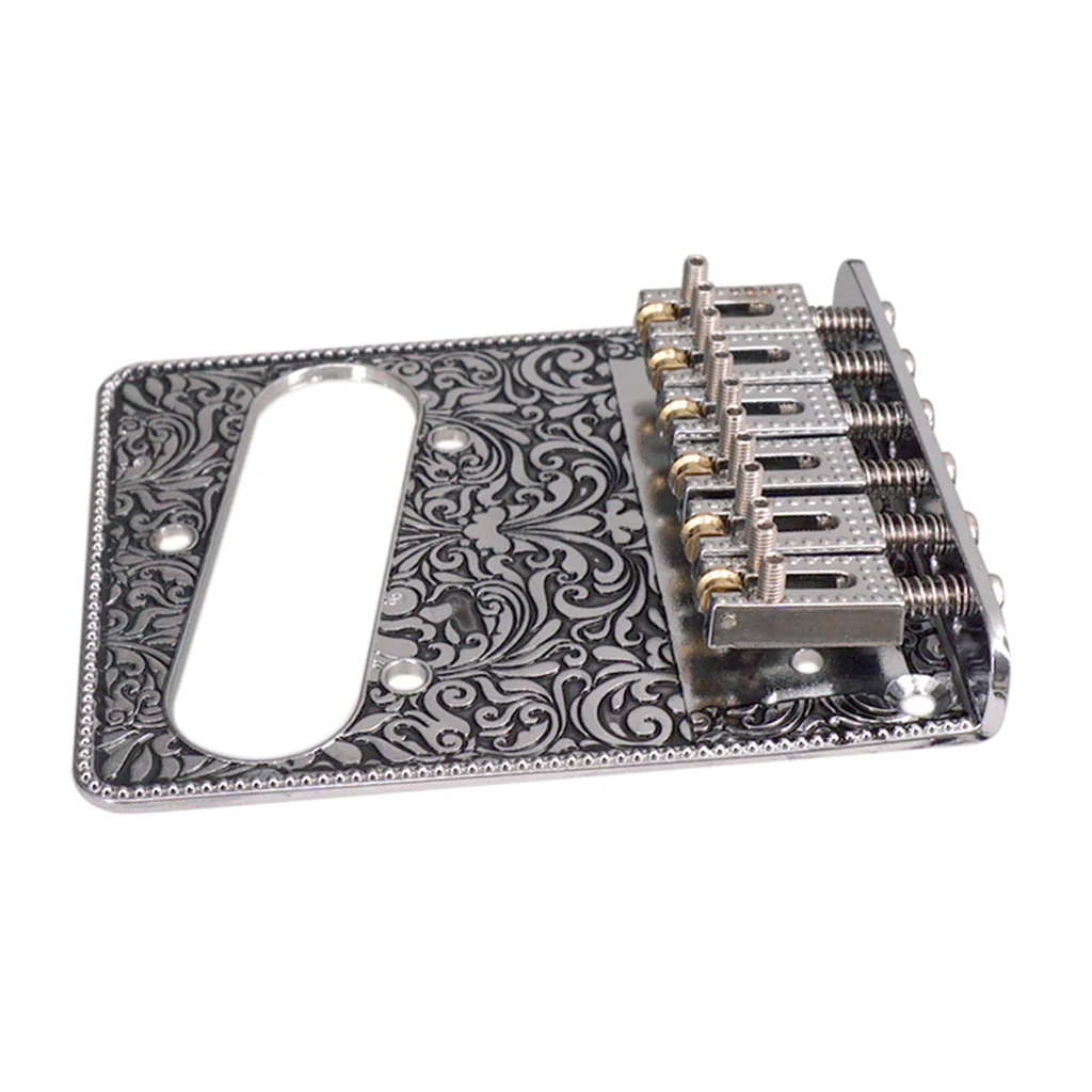 Roller Saddle Bridge with Single Coil Pickup Hole for Tele TL Guitar Parts