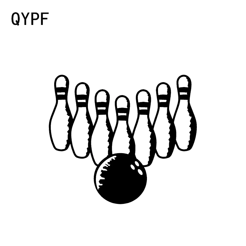 QYPF 14.9*12.9 سنتيمتر أروع البولينج ديكور سيارة ملصقات اكسسوارات الفينيل المتطرفة حركة C16-1297