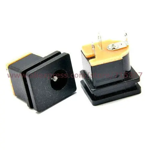 

PHISCALE 10pcs 5.5*2.1 / 5.5 x 2.1mm DC Power Socket/ DC Connector Square Panel Mounting DC-015