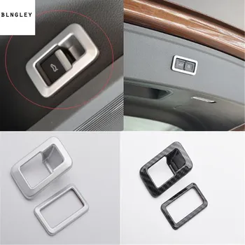 

2pcs/lot ABS Chrome or carbon fiber grain rear trunk switch decoration cover for 2018 AUDI Q5 car accessories