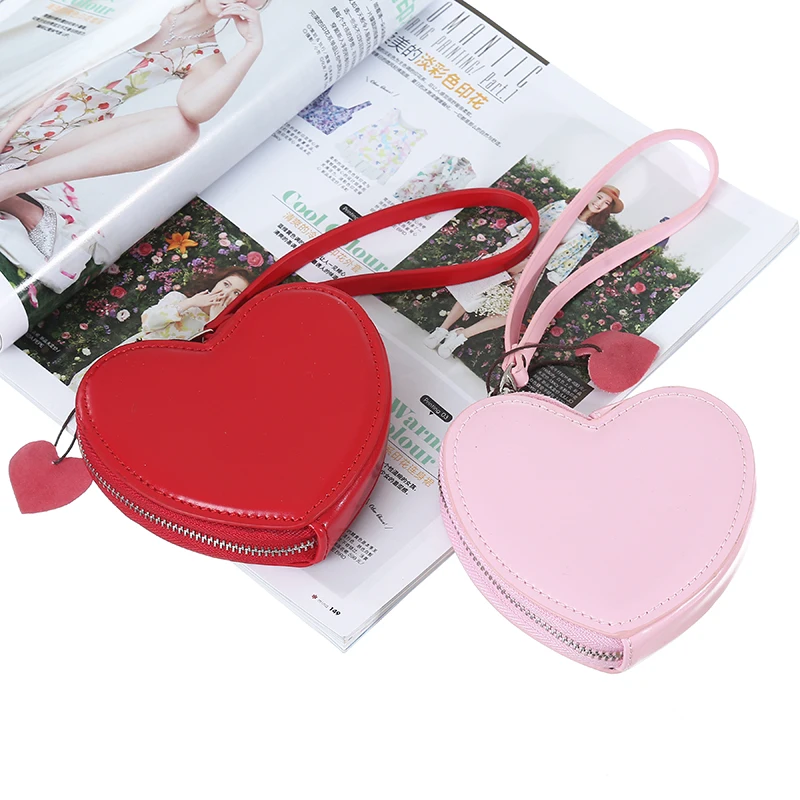 Розовый, красный, сердце, ремешок на запястье, женская маленькая сумочка, кошелек для девушек, мини вечерние сумки, Модный женский клатч, милый кошелек для монет