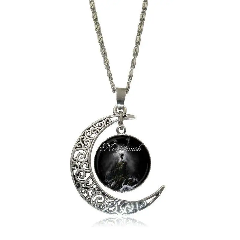 Ей эмалированная рок группа Nightwish Glass ожерелье с подвеской кабошоном модное для