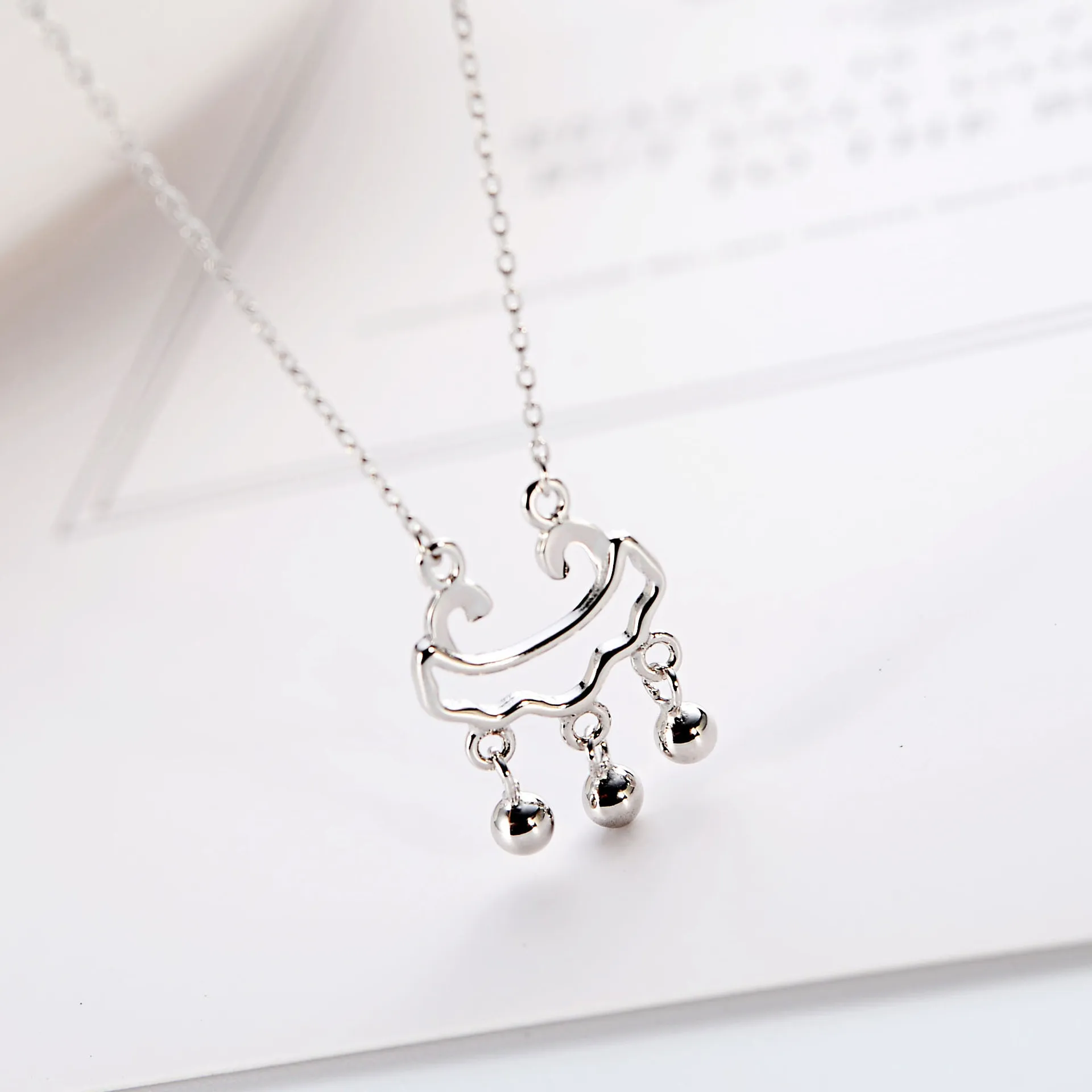 chinese Longevity lock necklace woman 100% 925 Sterling silver nacklace Jewellery Clavicle chain pendant charms gift
