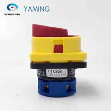 Em off interruptor de posição do seletor de mudança 2 20A 1 pólo Pad bloqueio Principal Cam rotativa interruptores de paragem de emergência YMW26-20/ 1GS