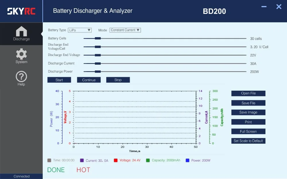 SKYRC BD200 разрядник батареи и анализатор 200 Вт 30A Тестер нагрузки батареи для LIPO LIHV NIMH батареи