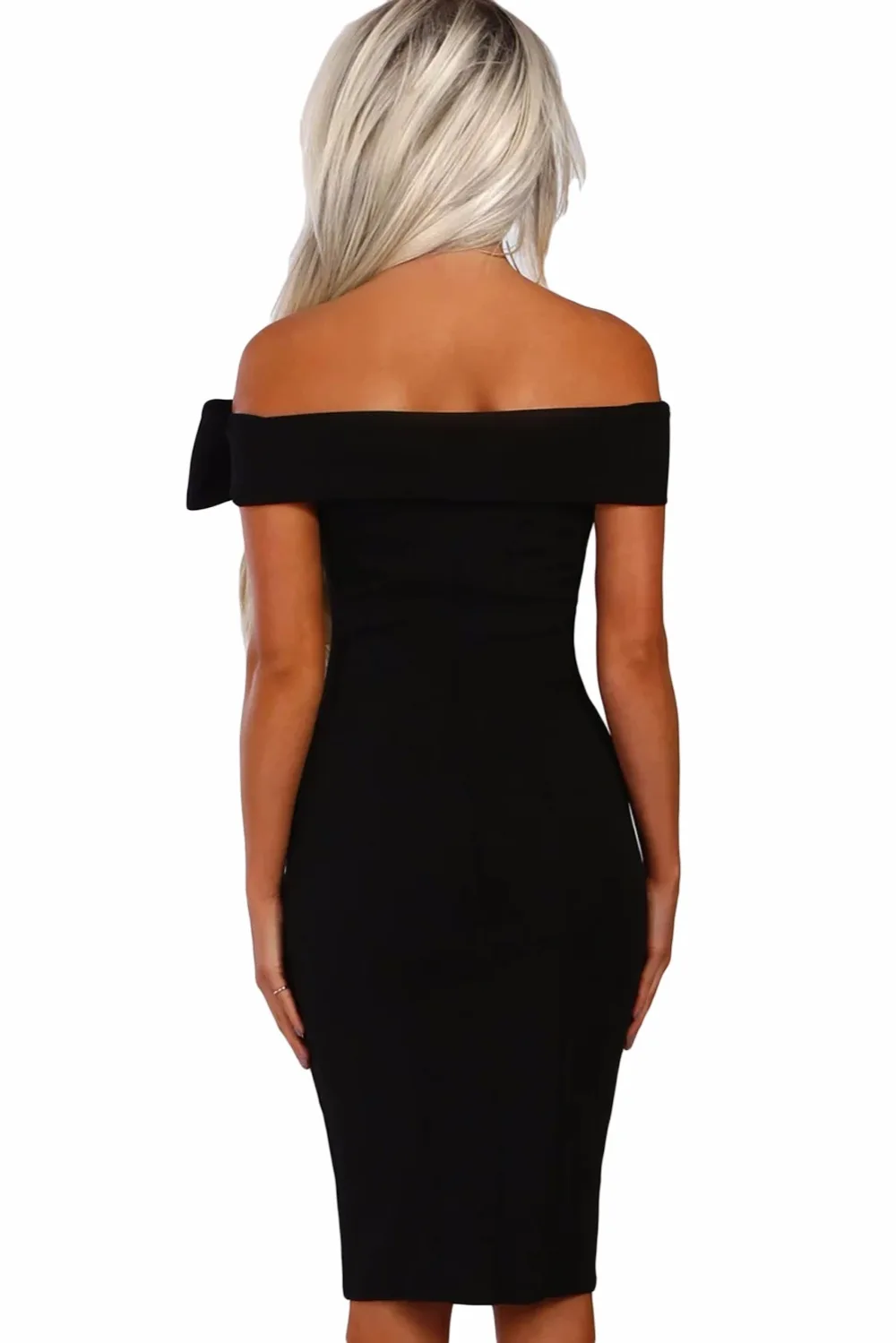 Black-Bow-Detail-Bardot-Bodycon-Midi-Dress-LC610907-2-2