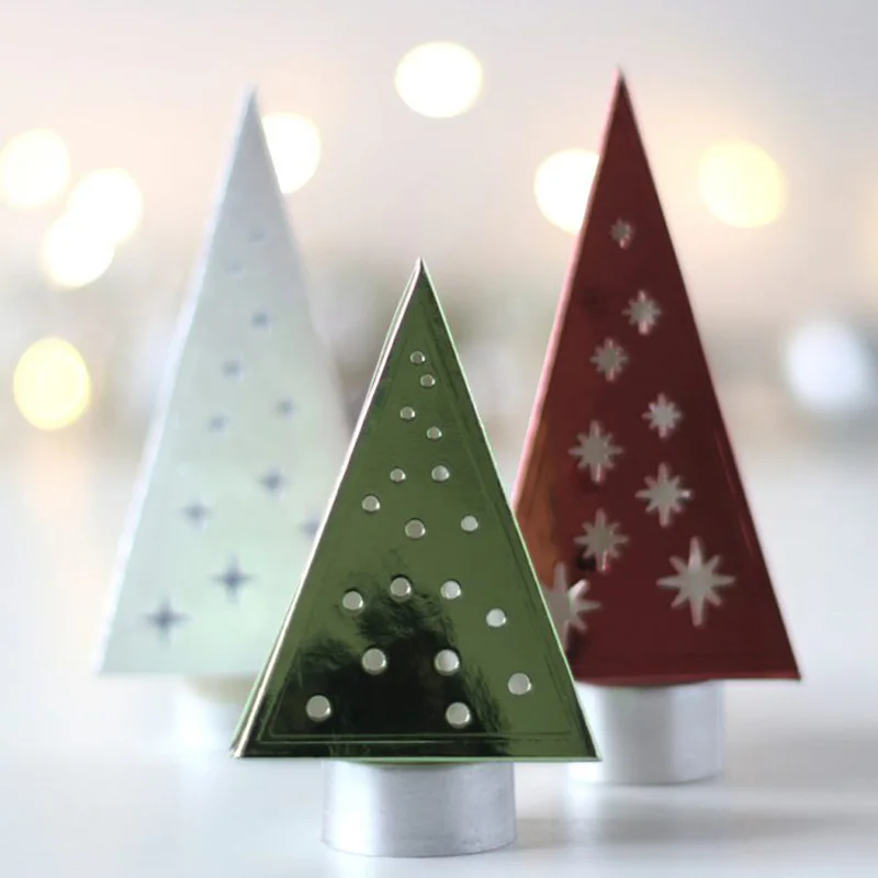 

Trigonal Cone Xmas Tree Shape Metal Cutting Dies Stencil For Scrapbooking Album Embossing DIY Gift Card Handcrafts Templates