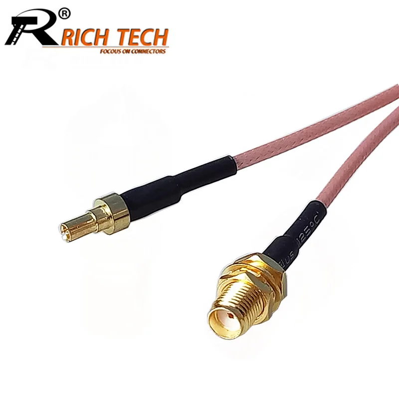 

2pcs/lot Straight CRC9 Male Plug to SMA Female Jack RG316 Pigtail Cable SMA CRC9 RF Coaxial Cable Assembly 15cm 6"