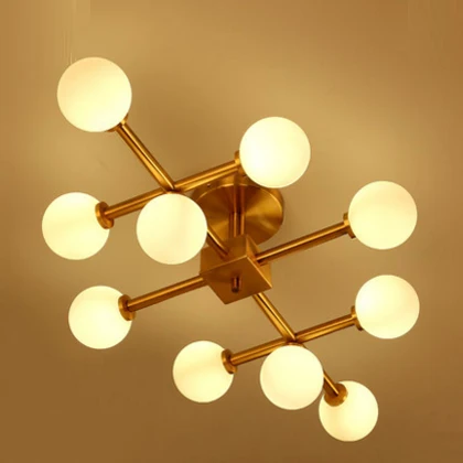 Lai Au lighting modern creative magic lamp Nordic dining room lamp ceiling glass sphere molecular Chandelier Lai Au lighting modern creative magic lamp Nordic dining room lamp ceiling glass sphere molecular Chandelier