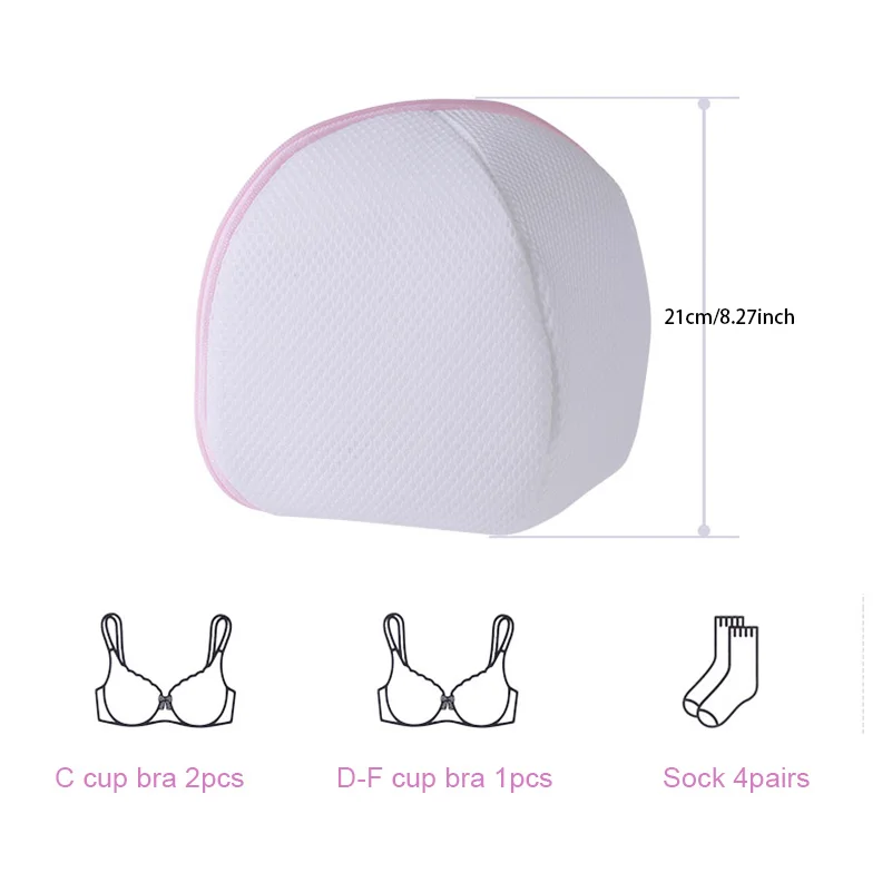 Bra Laundry Bag Mesh Washing Bag Laundry Net Organizer for Washing Machine Underwear Cover for Washing Bras Socks Container(2)