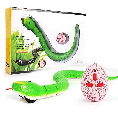Новая электронная головоломка для питомца змея хитрая высокая имитация инфракрасного пульта дистанционного управления модель пародия животных игрушки - Цвет: with box
