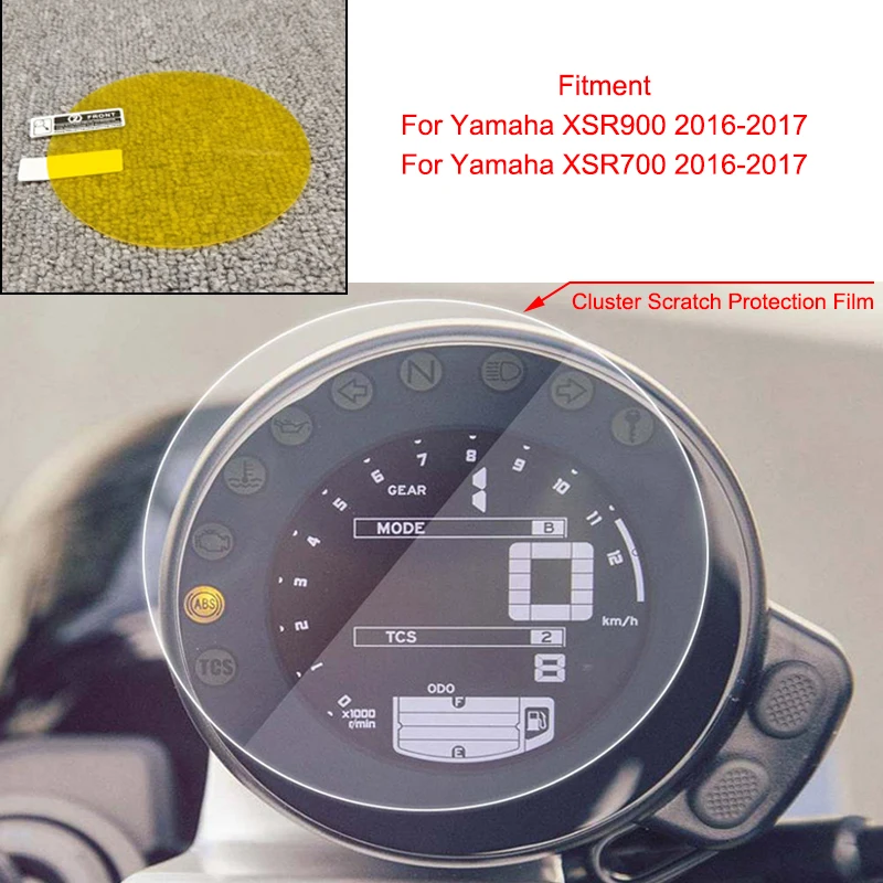 

XSR700 XSR900 Motorcycle Blu-ray Cluster Screen Scratch Protection Film Speedometer Cover Guard for Yamaha 2016 2017 XSR700 XSR9