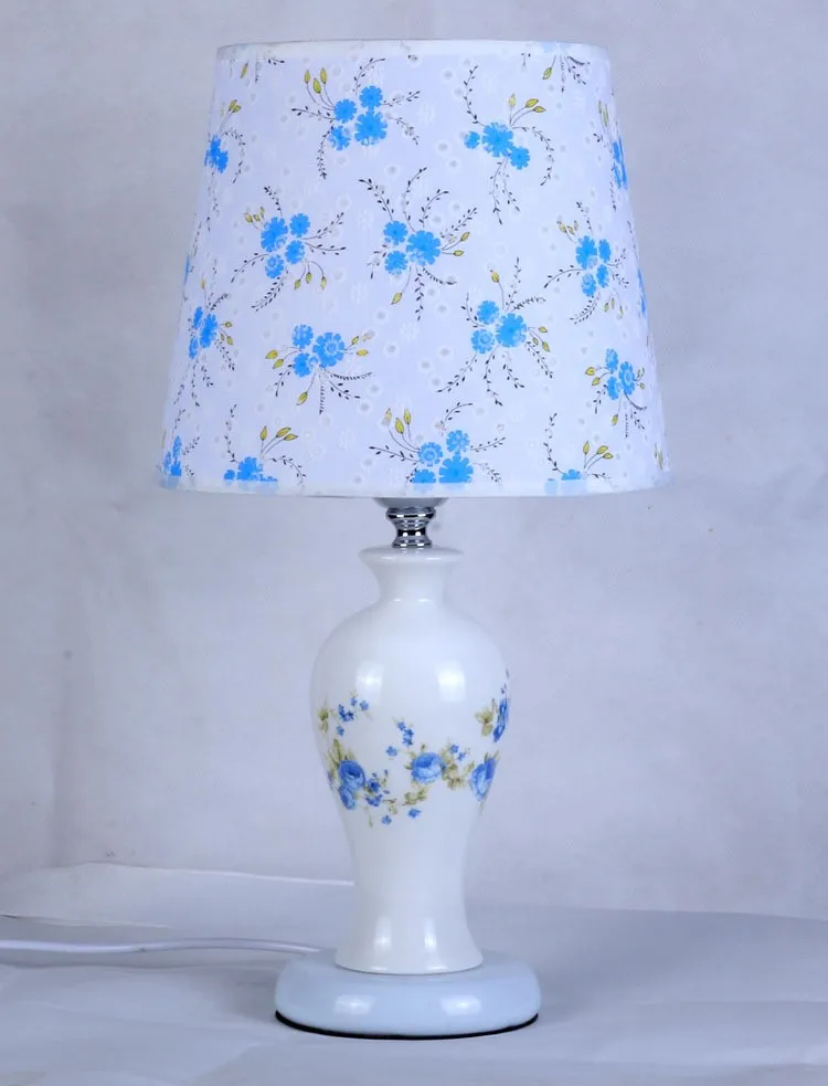 Прикроватная лампа для спальни, настольная лампа Jingdezhen с керамическим узором, красочная декоративная настольная лампа, освещение 220 В