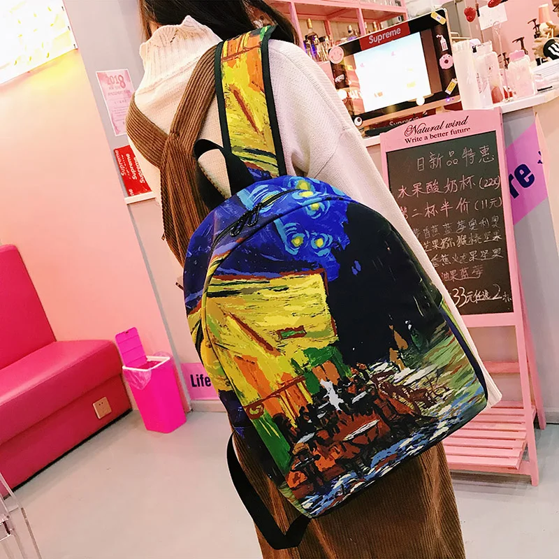 Menghuo Brand 2017 Daily Women Backpack for School Teenager Girls Boys Full Printed Nylon Travel Backpacks Casual Bags Mochilas (27)