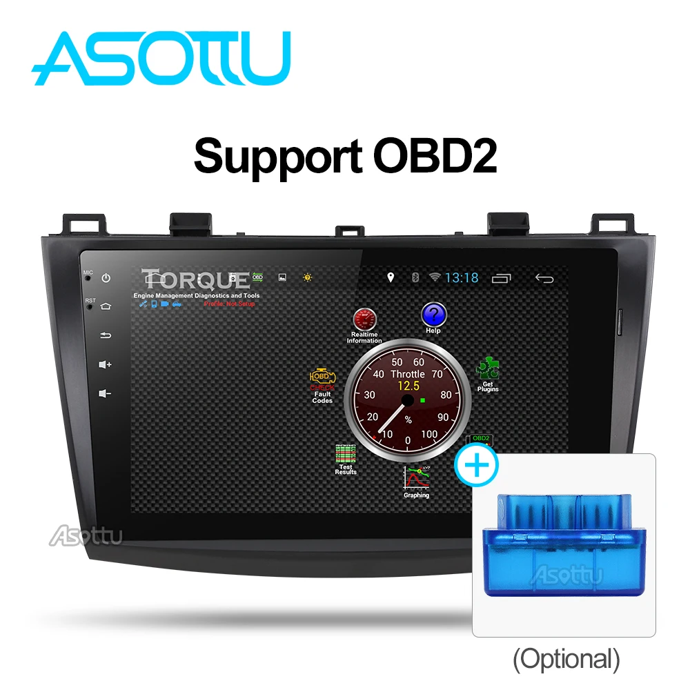 Top Asottu MMZD9081 9 inch android 8.1 car dvd for MAZDA 3  Touch Screen Octa core gps navigation car gps player Multimedia Stereo 3