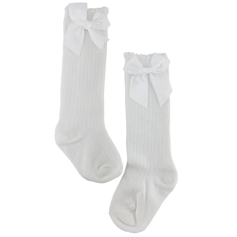 Детские носки для девочек Мягкие хлопковые носки с бантиком и лентой для маленькой принцессы Милые гольфы детские носки хлопковые носки для детей от 0 до 6 лет