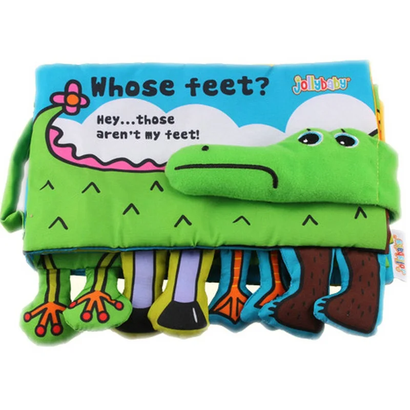 

Infant Activity Book Cartoon Animal crocodile Soft Baby Educational Toy Cloth Book Plush Intelligence Developing Toy KF160