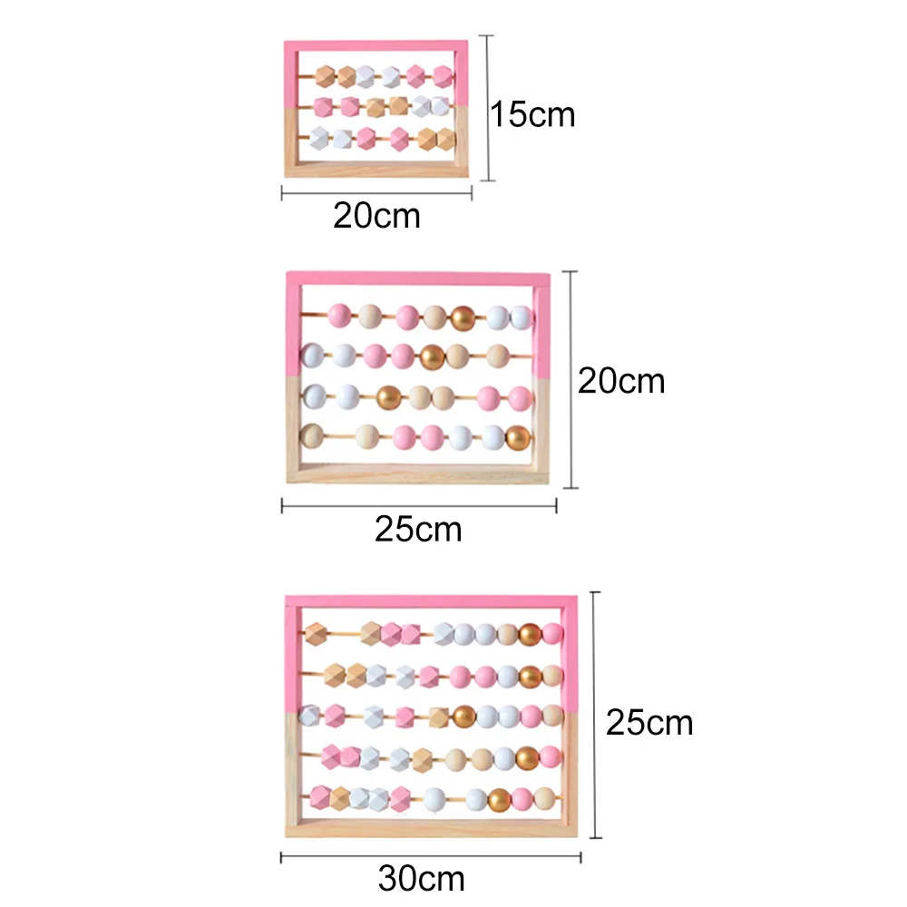 Детские деревянные игрушечные счеты Детские счеты, обучающие игрушки для детей бисер «геометрическая фигура» для раннего развития игрушки