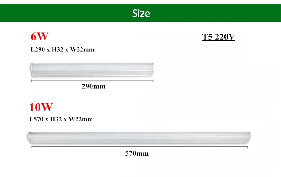 T5 LED Tube 30CM 60CM 220V 230V LED Lamp Bulb 6W 10W LED Fluorescent Tube For Indoor Kitchen Lighting 2835 SMD LED Light Tube