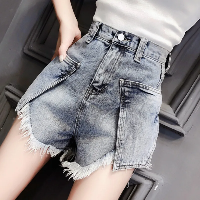 Neploe шорты с высокой талией женские летние повседневные Fure-lined джинсовые шорты корейские пуговицы Fly Карманы короткие Feminino 43950