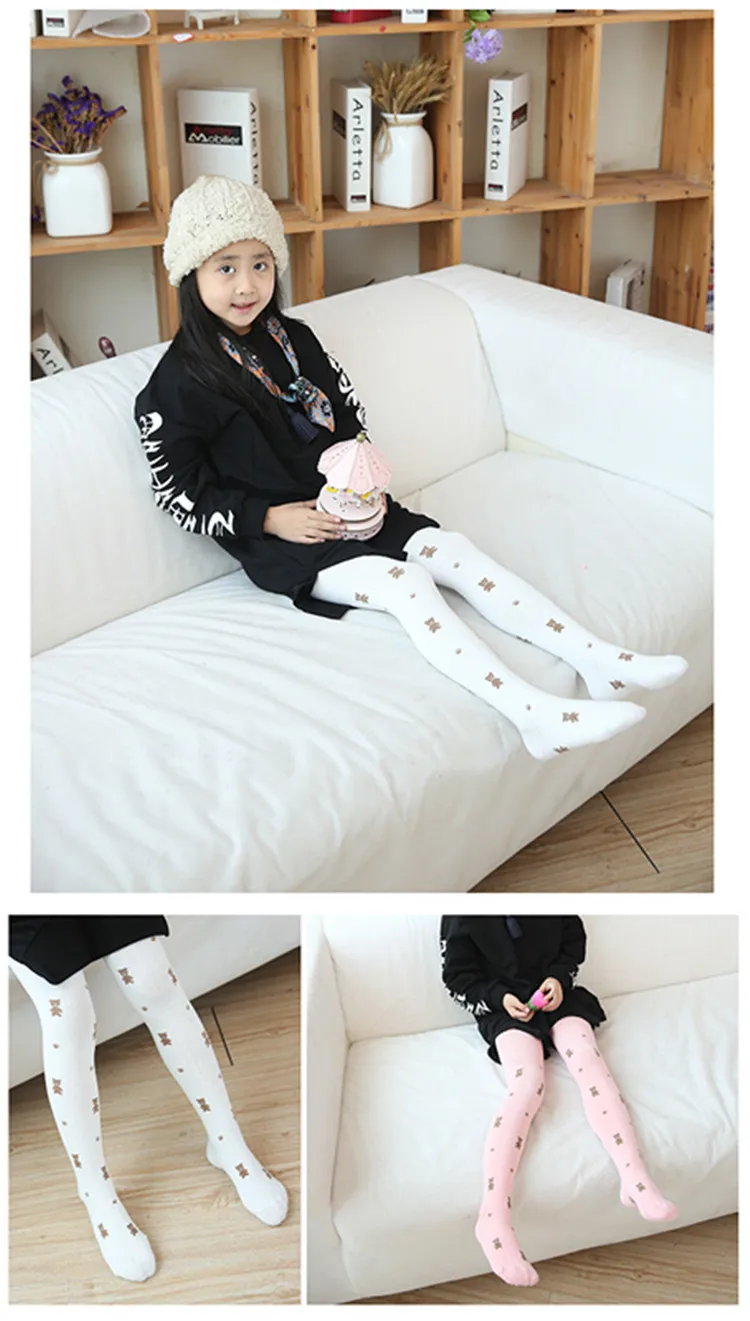 Girls Baby Tights Pantyhose Spring Autumn Cotton Bears Tight 15