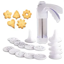 1 * Kekse Presse Maker + 12 * Kekse Formen + 6 * Friedliche Düsen/Set Keks Kekse Presse Maker Set Kuchen Dekorieren Tools
