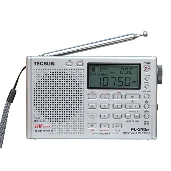 새로운 Tecsun PL310ET 휴대용 라디오 디지털 복조기 풀 밴드 FM/AM 스테레오 수신기 TECSUN PL-310