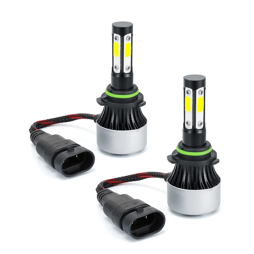 Aootogo 2 шт. X7 4 стороны H7 H11 Светодиодный фонарь для фар автомобиля 72 Вт 16000LM 6500 к COB H4