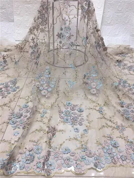 

African Lace Fabric white, Nigeria Handmade Pearls Lace, High Quality Wedding Lace For Party