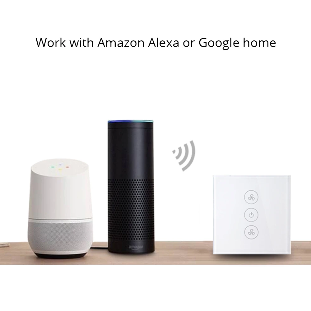 Zemismart ЕС и США Alexa Google Home умный переключатель потолочного вентилятора приложение