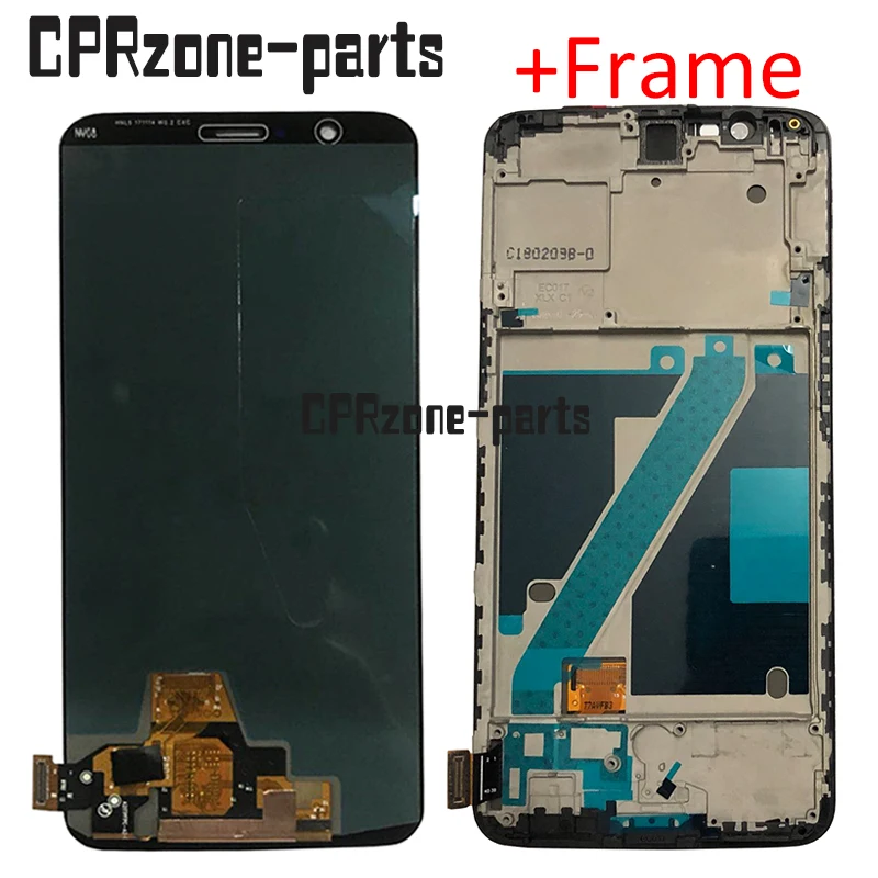 

6.01" New OLED lcd with frame For OnePlus 5T A5010 LCD display touch screen digitizer assembly free shipping