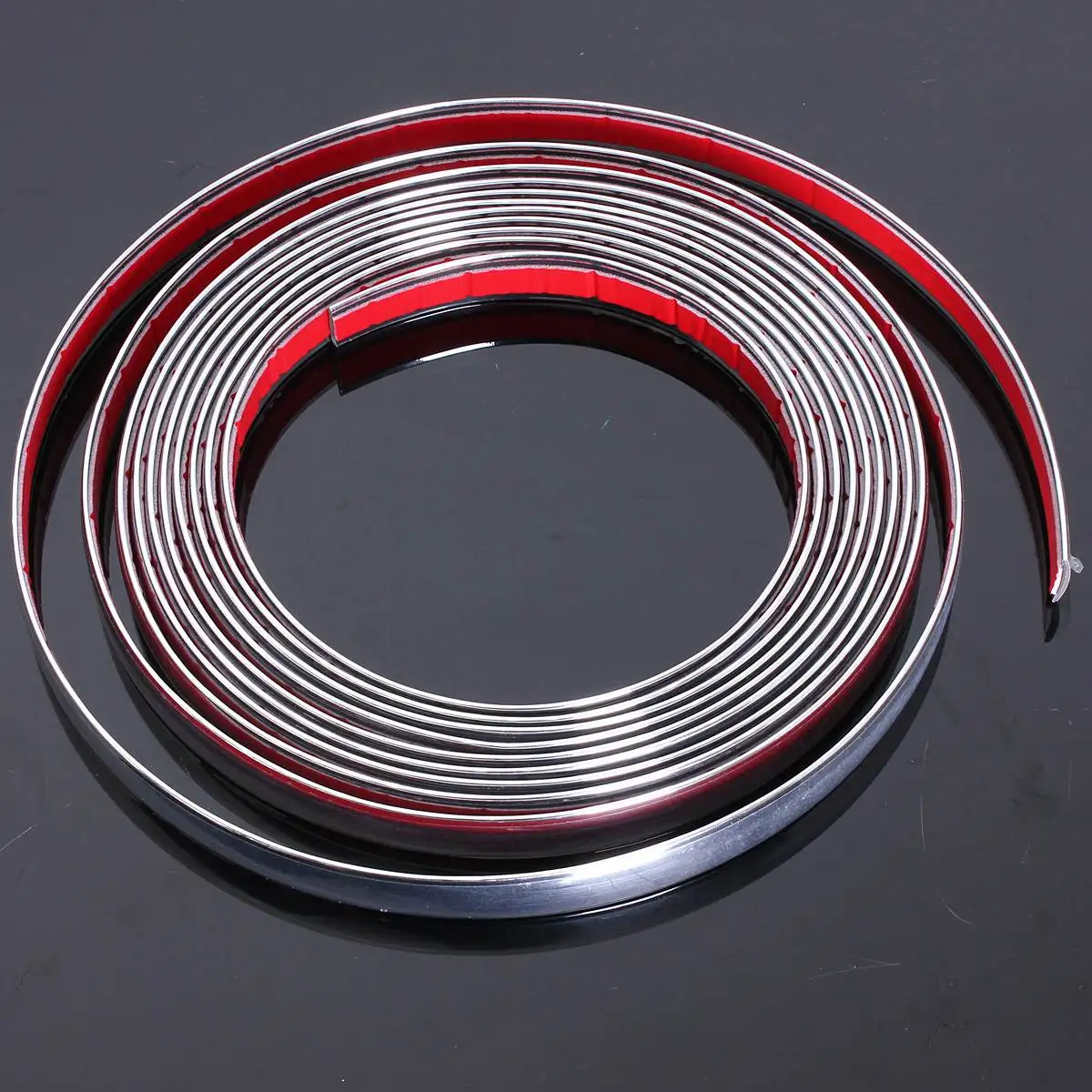 14mm Profi Chrom Streifen Aufkleber Silber Strip Auto Grill Extern Zierleiste 5M
