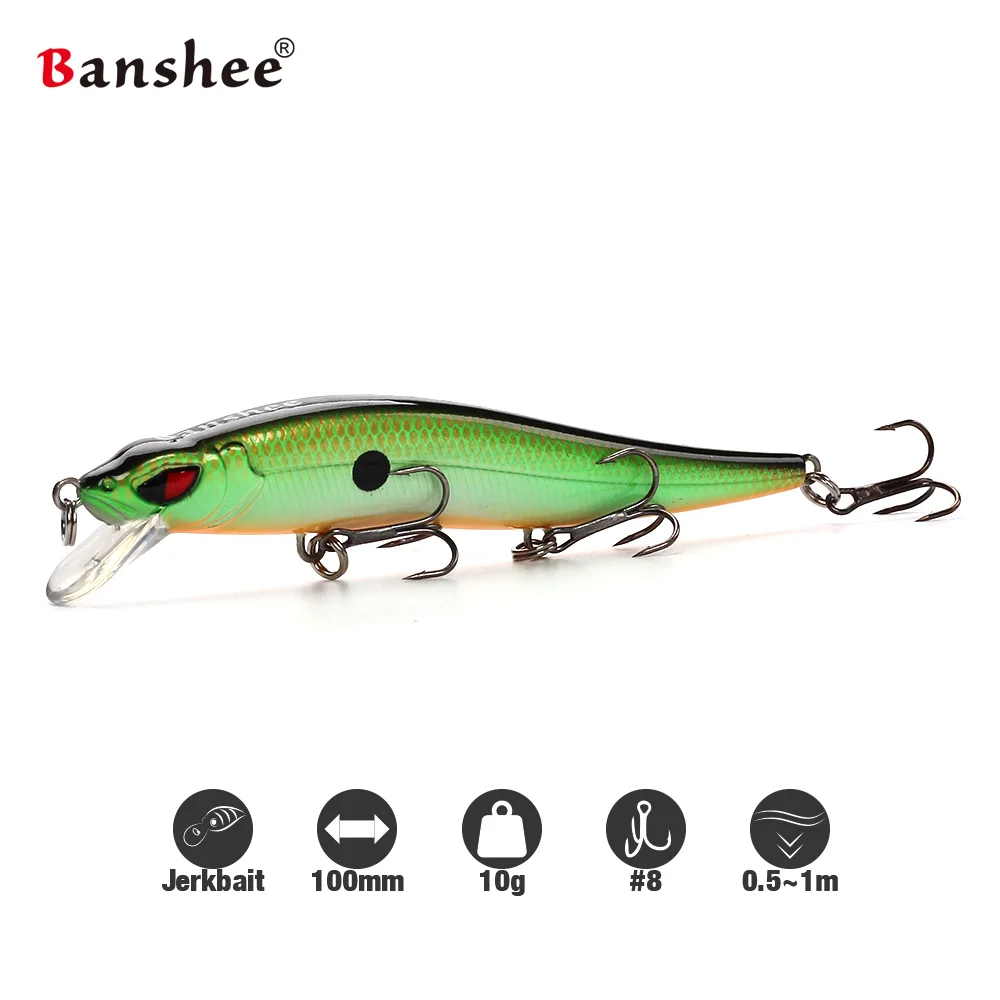الشؤم 100 مللي متر 10g الصيد إغراء Jerkbait بايك/المرقط Crankbait العائمة الصلب الاصطناعي الطعم Wobblers باس أسماك الصيد معالجة الشؤم 100 مللي متر 10g الصيد إغراء Jerkbait بايك/المرقط Crankbait العائمة الصلب الاصطناعي الطعم Wobblers باس أسماك الصيد معالجة