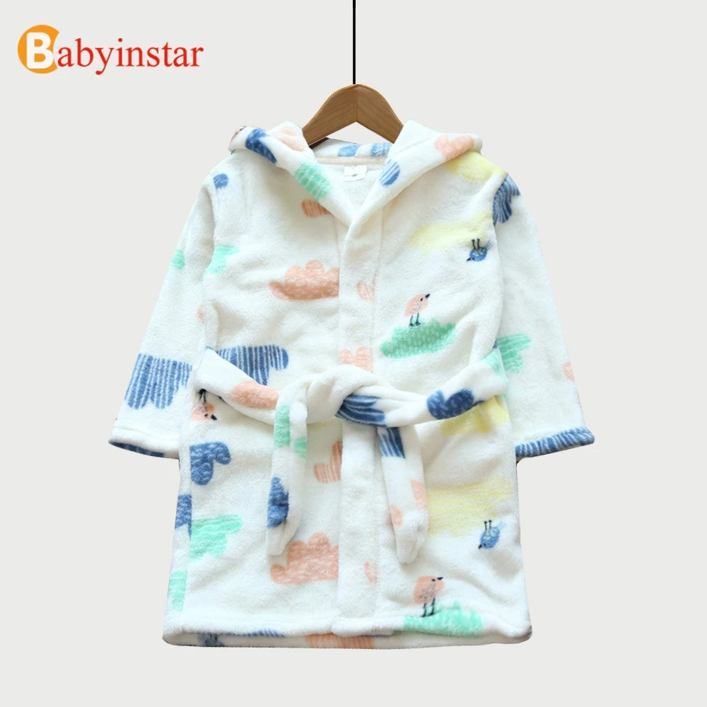 Babyinstar Baby Boys Girls Bathrobes Children Lovely Cartoon Pattern