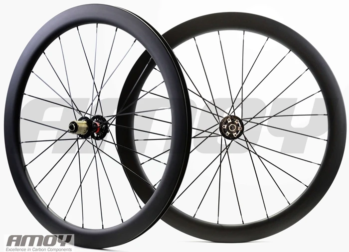 700C 50 мм Clincher Асимметричный циклокросс дисковый тормоз beadless wheelset диск hookless карбоновые бескамерные колеса