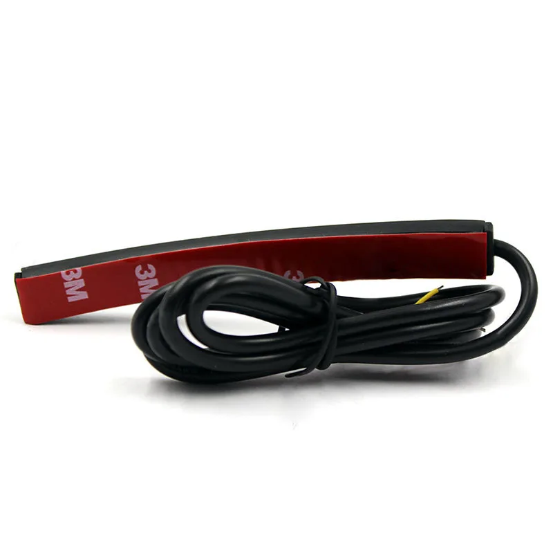 Mayitr 2pcs Universal Motorcycle 17 LED Flexible Strip Light Turn Signal Indicator White + Amber Led Running Tail Brake Lamp