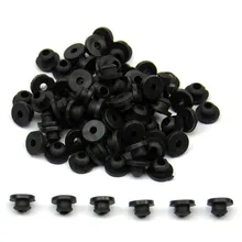 100 X черная резиновая игла для татуировки, резиновые втулки, Т-образная татуировка, пряжка, Подушечка для колец, защита от ударов, 4 цвета