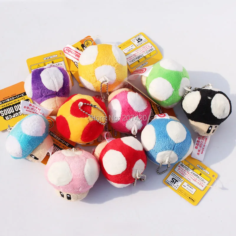 Плюшевая Мягкая Кукла Братья Марио с брелоком 10 цветов 3 дюйма шт./партия|plush doll|super